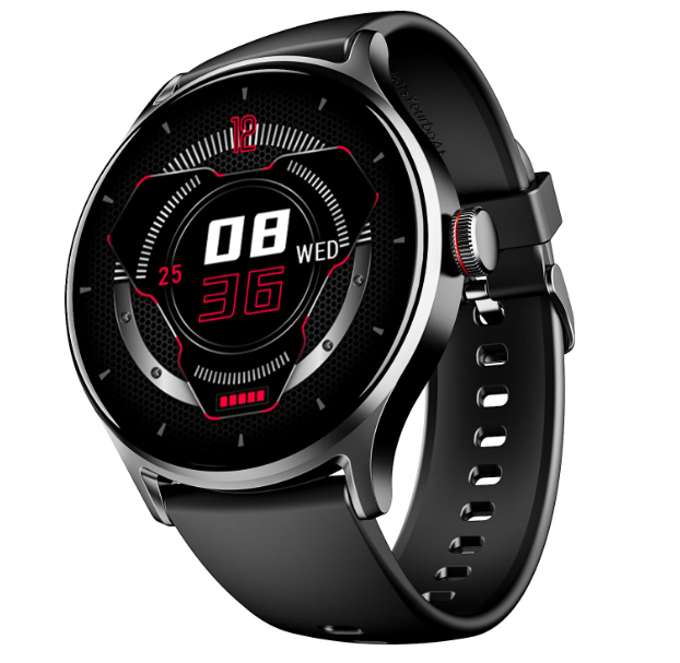 ista w/Large 1.52" (3.8 cm) HD Always on Display,550 Nits Brightness, Functional Crown,100+ Sports Mode, Heart Rate & Sp02 Monitoring, Fitness Smart Watch for Men & Women(Black)