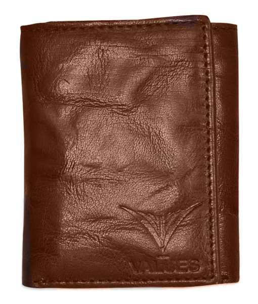 Leather Wallet for Men with RFID Blocking Security | Brown Trifold Design | Slim & Durable | Spacious Card & ID Holder